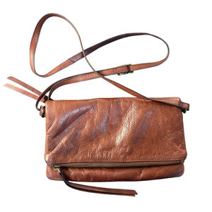 Margot Purse Crossbody Handbag Bag Fold Over Pebbled Leather Crossbody